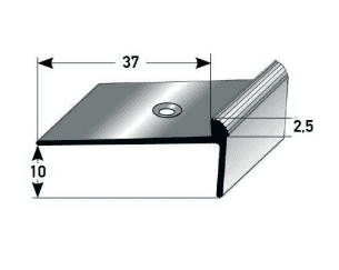 Auer Treppenkanten Anschnitt Nr. 383 10x37x2,5mm SB silber 2,7m 665823 - Detail 1