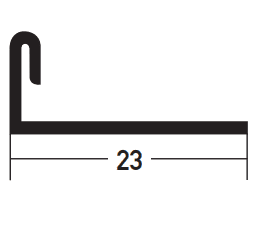 Auer Fliesenprofil / Trennschiene Nr. 33 Edelstahl H= 2,5mm 2,5m 307655 - Detail 1