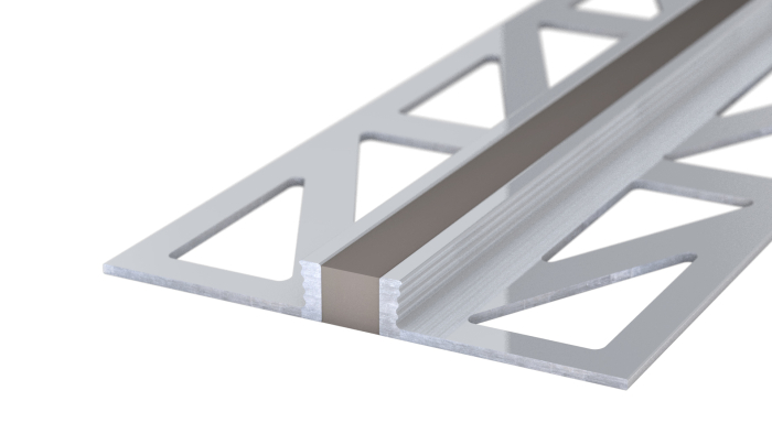 Prinz Dehnfugenprofil Aluminium grau für 4-4,5mm Stärke 3m 7711542300 - Detail 1