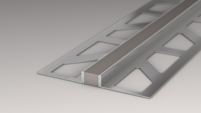 Prinz Dehnfugenprofil Edelstahl grau für 4-4,5mm Stärke 3m 7811501300 - Detail 1