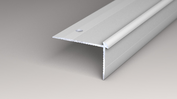 Prinz Treppenkantenprofil f. Designb. 39x25mm Alu. silber gelocht für 2mm Stärke 2,5m - Detail 1