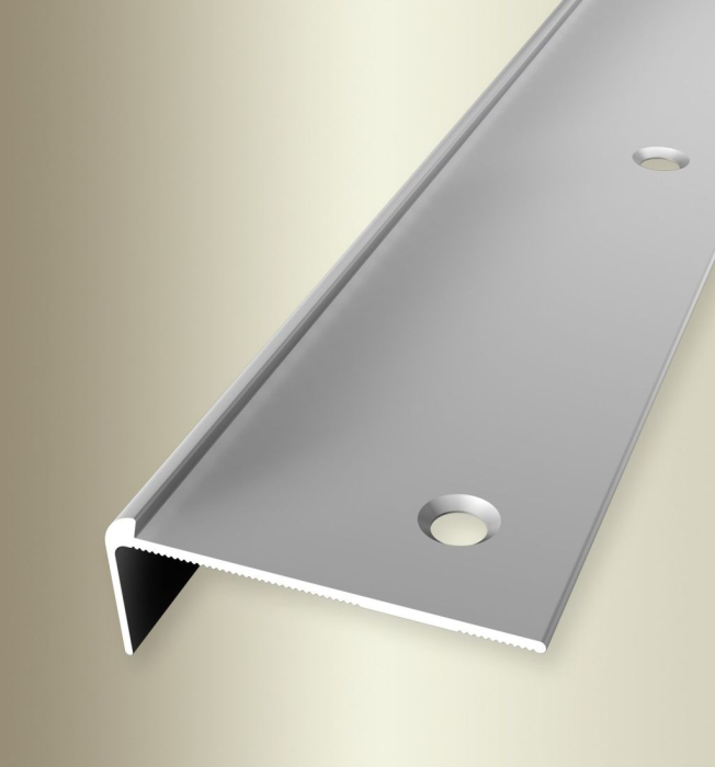Küberit Treppenkantenprofil Aluminium 48x15mm Typ 859 mit Kleberillen 2,5m silber 32359044 - Detail 1