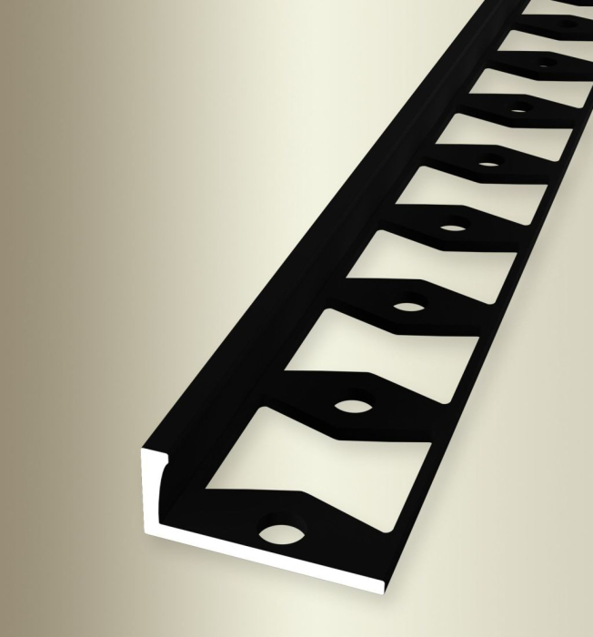 Küberit Doppel-K Profil Aluminium pulverb. 6,0mm Typ 307 G 2,5m schwarz matt 2193077114 - Detail 1