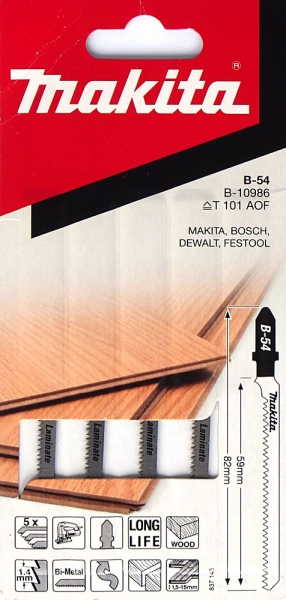 MAKITA Stichsägeblatt für Laminat B 54 VE/ 5 St Art: B-10986 - Detail 1