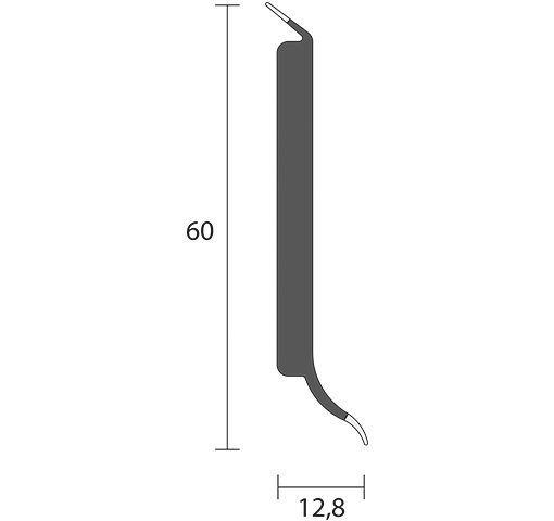 Bolta HSL 60 #10560, Farbe 1168 - eisweiß Höhe: 60 mm, Länge: 4,- m, VE=25 x 4,- m - Detail 1