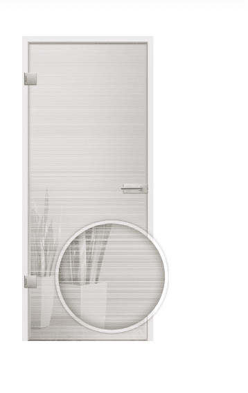 834x1.972 L&H Glasdrehtür ESG Studio/Office DIN LI Corteo Classic White - Detail 1
