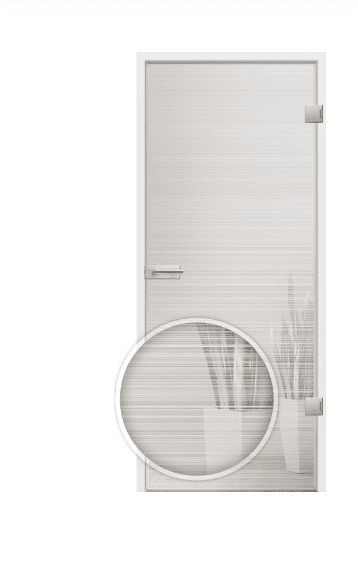 834x1.972 L&H Glasdrehtür ESG Studio/Office DIN RE Corteo Classic White - Detail 1