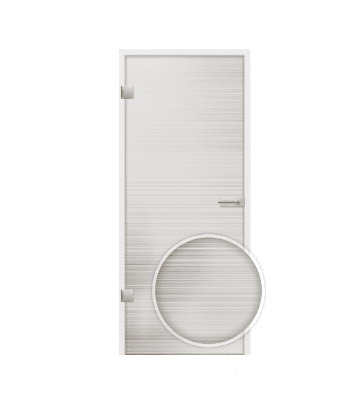 834x1.972 L&H Glasdrehtür ESG Studio/Office DIN LI Corteo matt Classic White - Detail 1