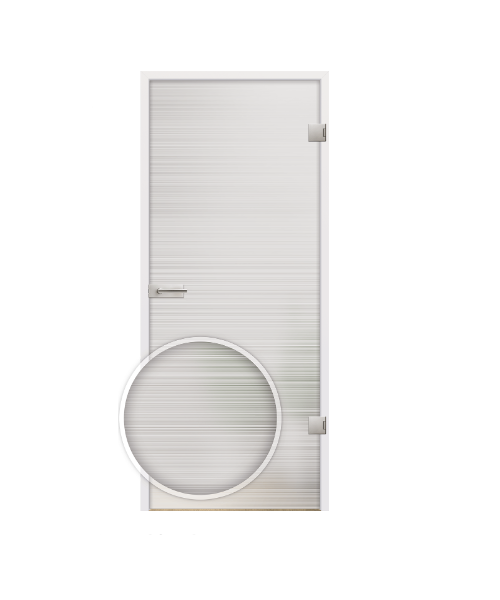 834x1.972 L&H Glasdrehtür ESG Studio/Office DIN RE Corteo matt Classic White - Detail 1