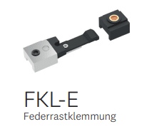 ECO Rastfeststellung FKL E für Gleitschiene GS-B/H einstellbare Federrastklemmung für Gleitschiene - Detail 1