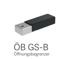 ECO Öffnungsbegrenzer ÖB-GS-B/H III für Montage in der Gleitschiene - Detail 1
