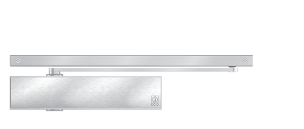 ECO Newton Gleitschienenschließer TS 41 mit GS-B Silber RAL 9006, Größe EN 1-4 - Detail 1
