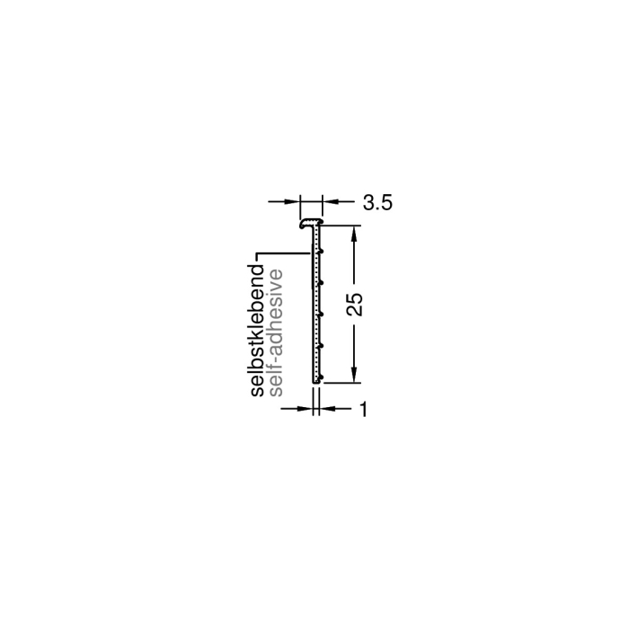 Fensterbankdichtung UD 400-1-schwarz per Lfm - Detail 1