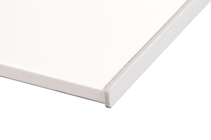 Fensterbank Abdeckkappe weiß PR 107 gerundet 610mm beidseitig gerundet Krono , Radius 3 - Detail 1