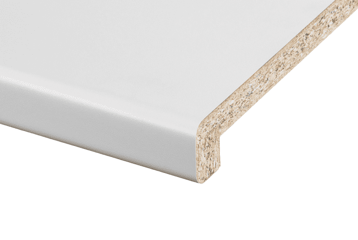 A103 CR Fensterbank Profil 200 40mm Blende weiß 4100x160 Krono Träger EN312 P3,E1, Radius 9,3 - Detail 1