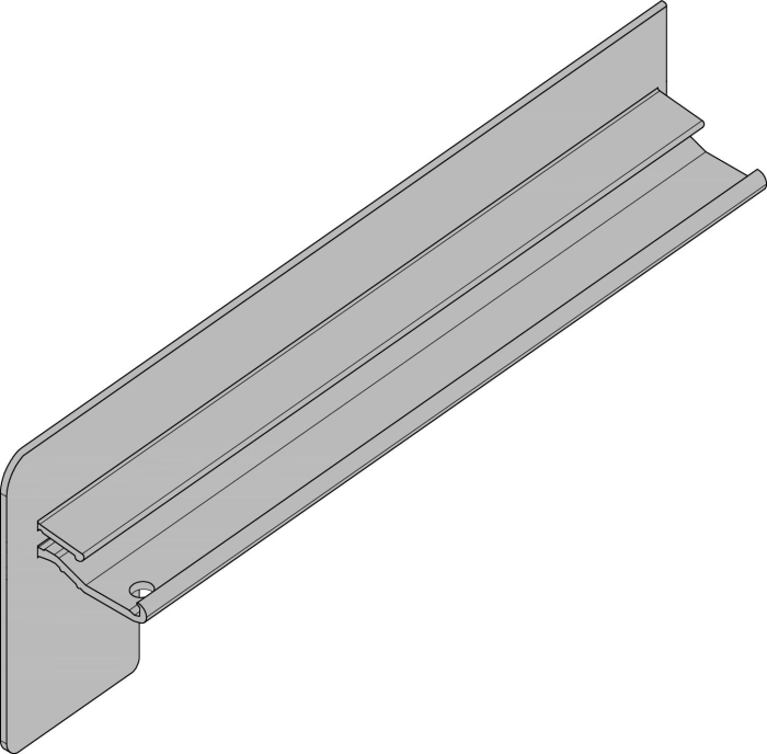 Aluminium Bordstück B404/50 EV1 links für Klinker Abzugsmaß 2 mm je Fensterbankseite - Detail 1