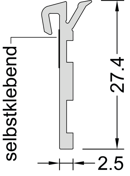 Fensterbankdichtung UD 40-25-schwarz Fensterbankdichtung UD 40-25-schwarz - Detail 1