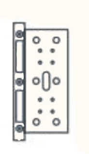 JELD-WEN Nachrüstset Schließblech SB9500.H28 (Klasse-S-Schließblech ni.-silber mit Gegenplatte) - Detail 1