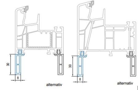 30mm Anschlussprofil weiß Aluplast 120237 - Detail 1