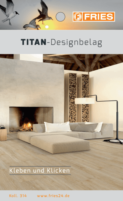 Designbelag TITAN-Klick, Stone, Fase 455x910x7/0,55mm / VE = 2,07 m² - Detail 1