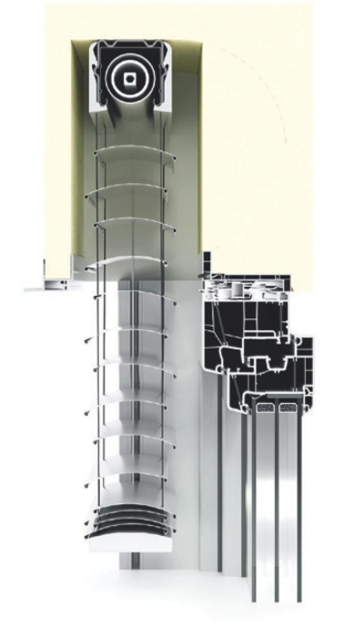 Muster FRIES Aufsatzrollladen Thermo NB Raffstore  - Detail 1