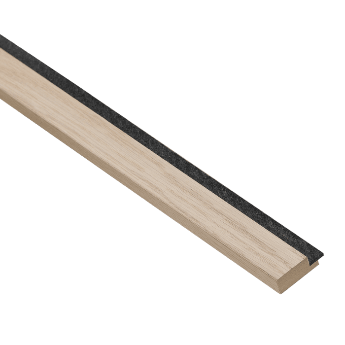 I-Wood Abschlussleiste Eiche natur roh 2780x42x16mm Filz: schwarz - Detail 1