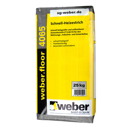 Weber.floor 4065  Schnell-Heizestrich 25 kg, Foliensack - Detail 1