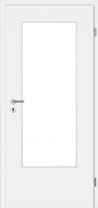 860x2.110 PRÜM Tür TB LA RP Weißlack DIN RE Lichtöffnung LA-DIN, Postforming-Rundkante - Detail 1