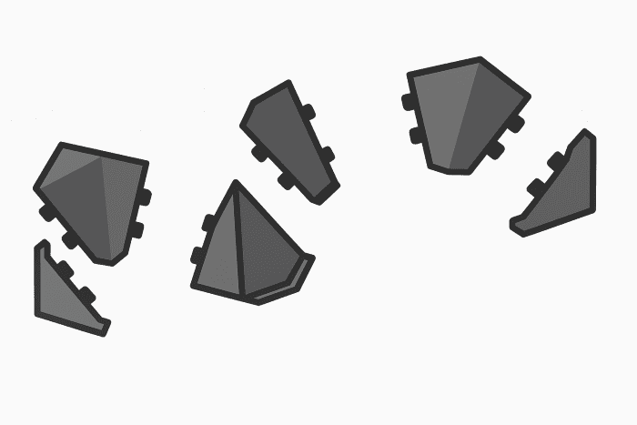 Wandanschlußprofil Zubehörset dunkelbraun #14385651009   für RAUWALON vario-line - Detail 1