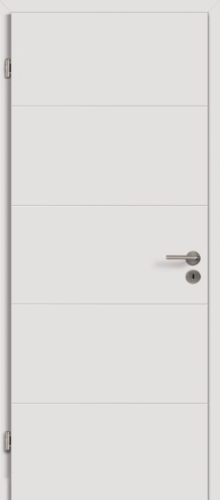 860x1.985 JELD-WEN Tür Villa 14 Nickelgrau FL47 DIN LI Röhrenspankern, Rundprofil aufrecht - Detail 1