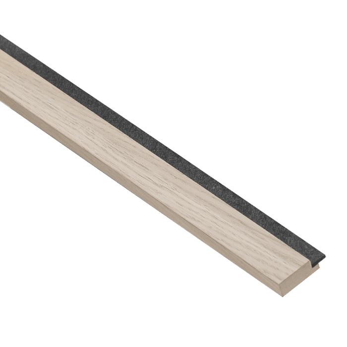 I-Wood Abschlussleiste Eiche weiss geölt 2780x42x16mm Filz: schwarz - Detail 1