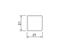 C24 Eckstäbchen groß 21x21x125 weiß lackiert 4 St. =1 VE,  Leistenkarte 1 - More 2