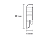 B85 Fußleiste 18x76 Massivholz weiß lack. abgerundet ähnlich RAL 9016, 2,40 m #2203343 - More 2