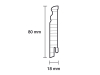 B81 Fußleiste Altd.Prof. 18x80 Massivh. weiß lack. ähnlich RAL 9016, 2,40 m #2203330 - More 2