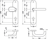 WAT-Schutz-WSG SDH1102 U-Form Edelstahl ES1 Knopf/Drücker, 8/72 mm, Türdicke 36-53 mm, - More 2