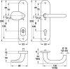 WAT-Schutz-WSG A91.12 SB9-LS U-Form Alu. F1 ES1-ZA 8/72 mm, Türdicke 38-42 mm, für Innentüren, - More 2