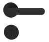 GRIFFWERK Rosettengarnitur Avus Piatta S WC Graphitschwarz, 8/8 mm, mit Hochhaltefeder - More 2