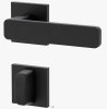 GRIFFWERK Rosettengrt. Minimal Modern WC Graphitschwarz,  8/8mm, TD 38-50mm, Rosette eckig - More 2