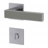 PRÜM Drückerset Quattra Inlay WC Edelstahl matt/Inlay CPL Staubgrau - More 2