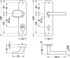 WAT-Drückergrt. SDH2103 L-Form Edelstahl ES1 ZA 8/72 mm, Türdicke 36-53 mm, für Innentüren, - More 2