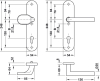 FS-Drückergrt. SDH1203 L-Form Edelstahl ES1 9/72 mm, Türdicke 38-63 mm, für Feuerschutztüren, - More 2