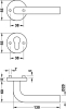 Rosettengarnitur PDH3101 J-Form Edelstahl matt BB 8 mm, Türdicke 37-46 mm, Drückerrosette 1-teilig - More 2