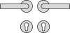 HOPPE Rosettengarnitur Amsterdam Edelstahl F69 OB E1400/42H/42HKVS SERTOS, 8 mm, Türd. 40-45 mm, - More 2