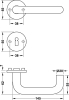 Rosettengarnitur FSB 121070 U-Form Edelst. matt BB ASL-Technik, 8 mm, Türdicke 39-58 mm, - More 2