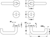 Rosettengarnitur PDH4102 U-Form Edelstahl matt BB 8 mm, Türdicke 37-52 mm, Drückerrosette 1-teilig - More 2