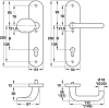 HOPPE WAT-Schutz-WSG Paris Aluminium F1 ES1 86G/3331/3310/138, 8/72 mm, Td. 42-47 mm, - More 2