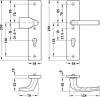 HOPPE WAT-Drückergrt. Birmingham Aluminium F1 ES0 78G/2221A/2440/1117, 8/72 mm, Türdicke 37-42 mm, - More 2