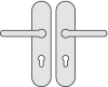 HOPPE WAT-Drückergrt. Paris Aluminium F1 ES1 86G/3331/3310/138, 8/72 mm, Td. 42-47 mm, - More 2