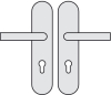 HOPPE WAT-Drückergrt. Amsterdam Aluminium F1 ES1 86G/3331/3310/1400, 8/72 mm, Td. 42-47 mm, - More 2