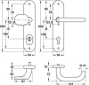 HOPPE FS-Schutz-WSG Paris Aluminium F1 ES1-ZA FS-86G/3332ZA/3310/138F, 9/72 mm, Td. 42-47 mm, - More 2